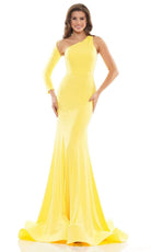 Colors Dress - 2690 Long Sleeve Asymmetrical Gown