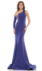 Colors Dress - 2690 Long Sleeve Asymmetrical Gown
