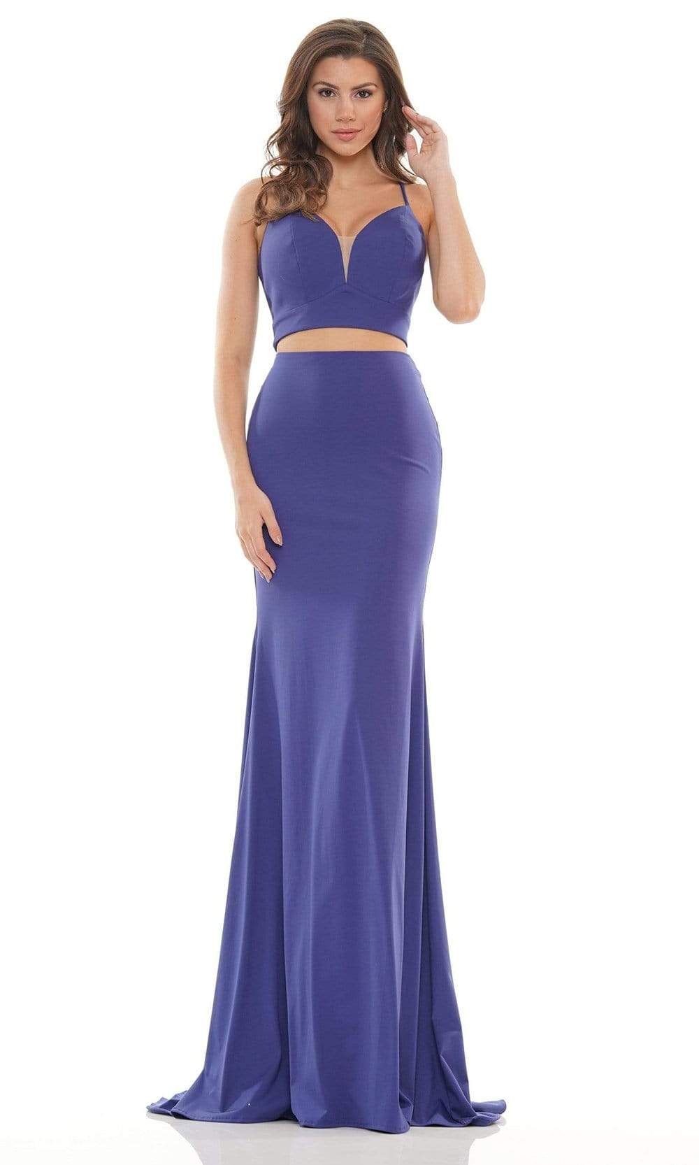 Colors Dress - 2708 Two Piece Lace Up Gown