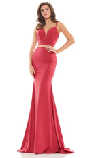 Colors Dress - 2708 Two Piece Lace Up Gown