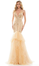Colors Dress 2826 - Trumpet Tulle Fit and Flare Gown