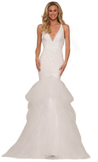 Colors Dress 2826 - Trumpet Tulle Fit and Flare Gown