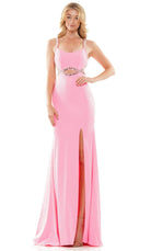 Colors Dress 2829 - Scoop Cut-Glass Accent Prom Gown