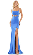 Colors Dress 2829 - Scoop Cut-Glass Accent Prom Gown