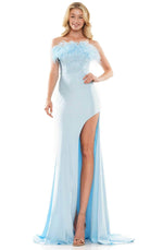 Colors Dress 2874 - Feathered Strapless Prom Dress