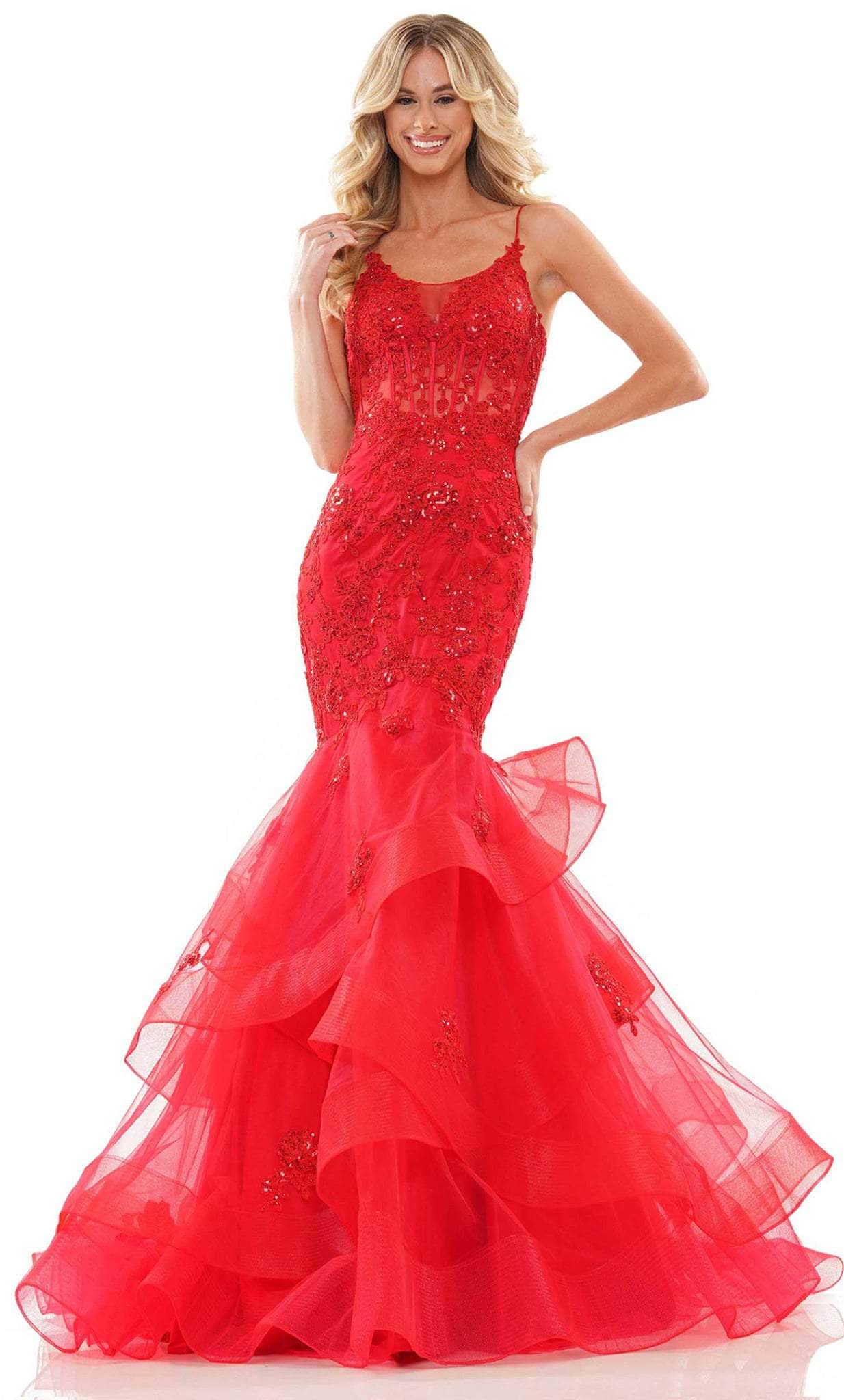 Colors Dress 2899 - Applique Corset Prom Gown - view 4