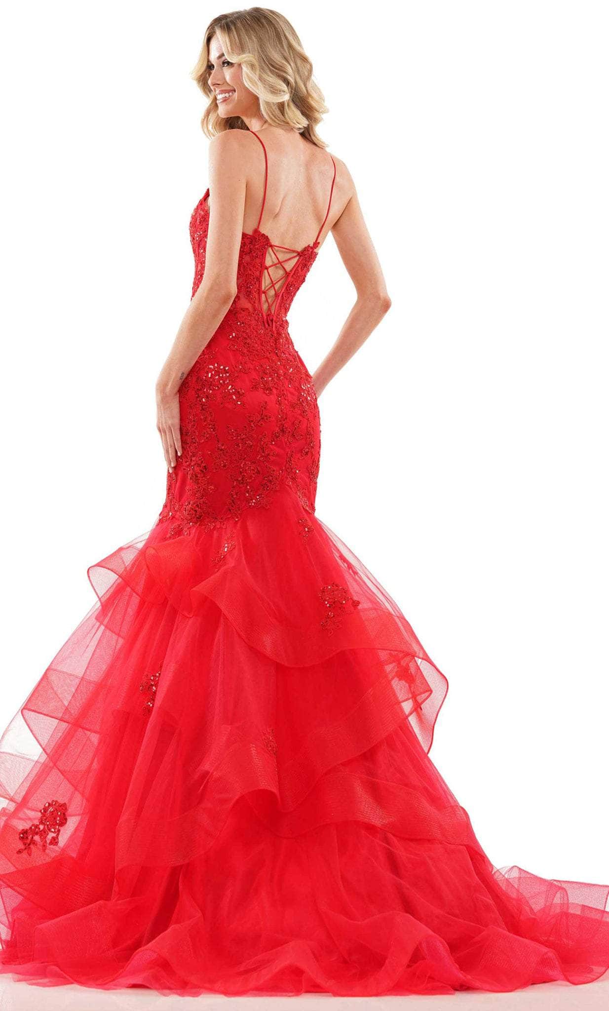 Colors Dress 2899 - Applique Corset Prom Gown - view 6