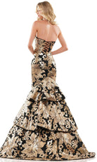 Colors Dress 2909 - Strapless Floral Mermaid Sequined Dress