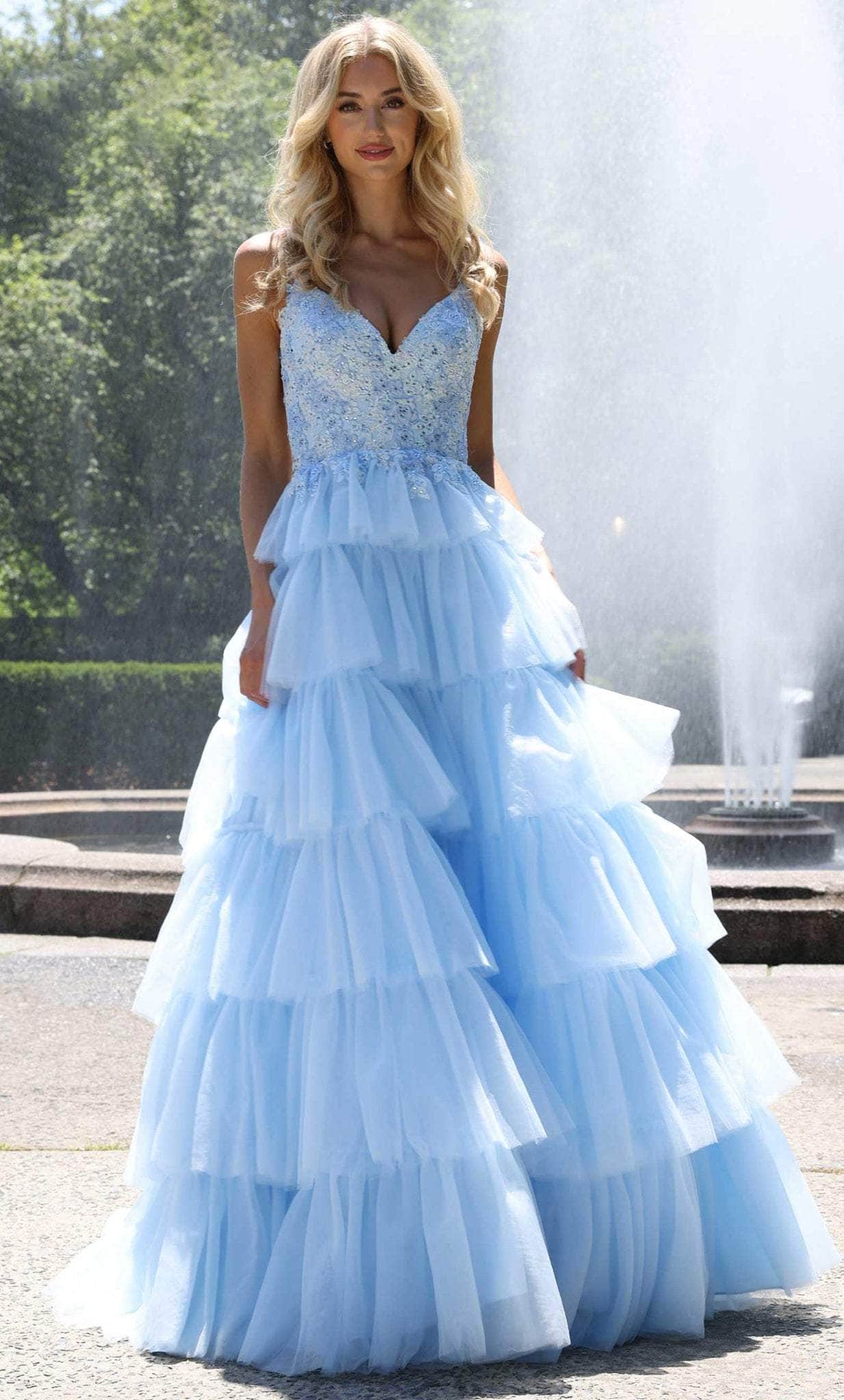 Colors Dress 2911 - Frilled Skirt Prom Dress - designer prom dress at Silhouette Dresses