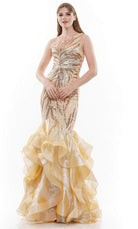 Colors Dress 2925 - Sequin Ruffle Prom Gown