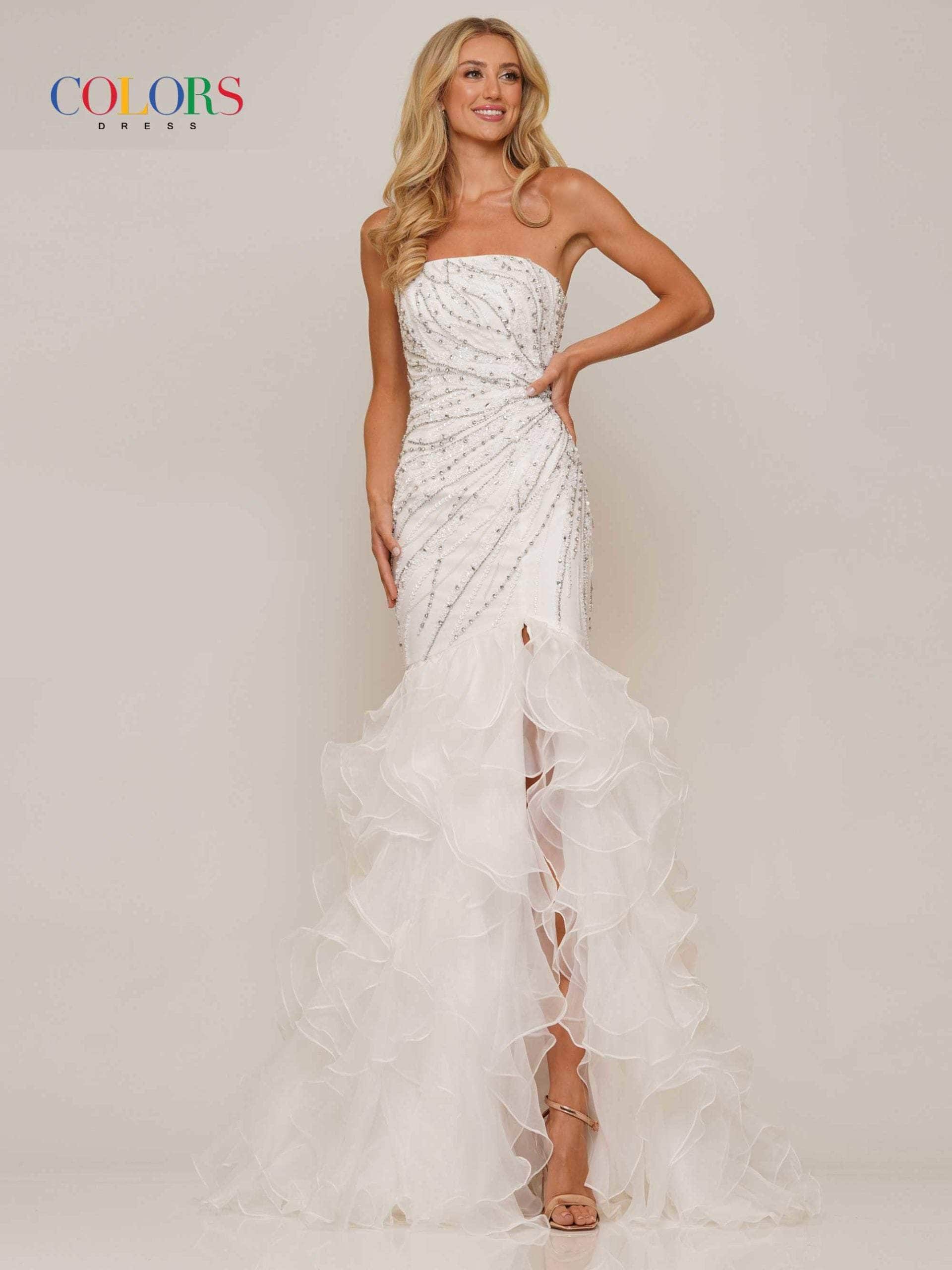 Colors Dress 2926 - Strapless Beaded Prom Gown - view 4