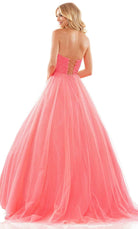 Colors Dress 2939 - Strapless Scooped Sparkling Gown - back view