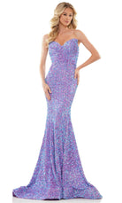 Colors Dress 2959 - Sequin Velvet Prom Gown
