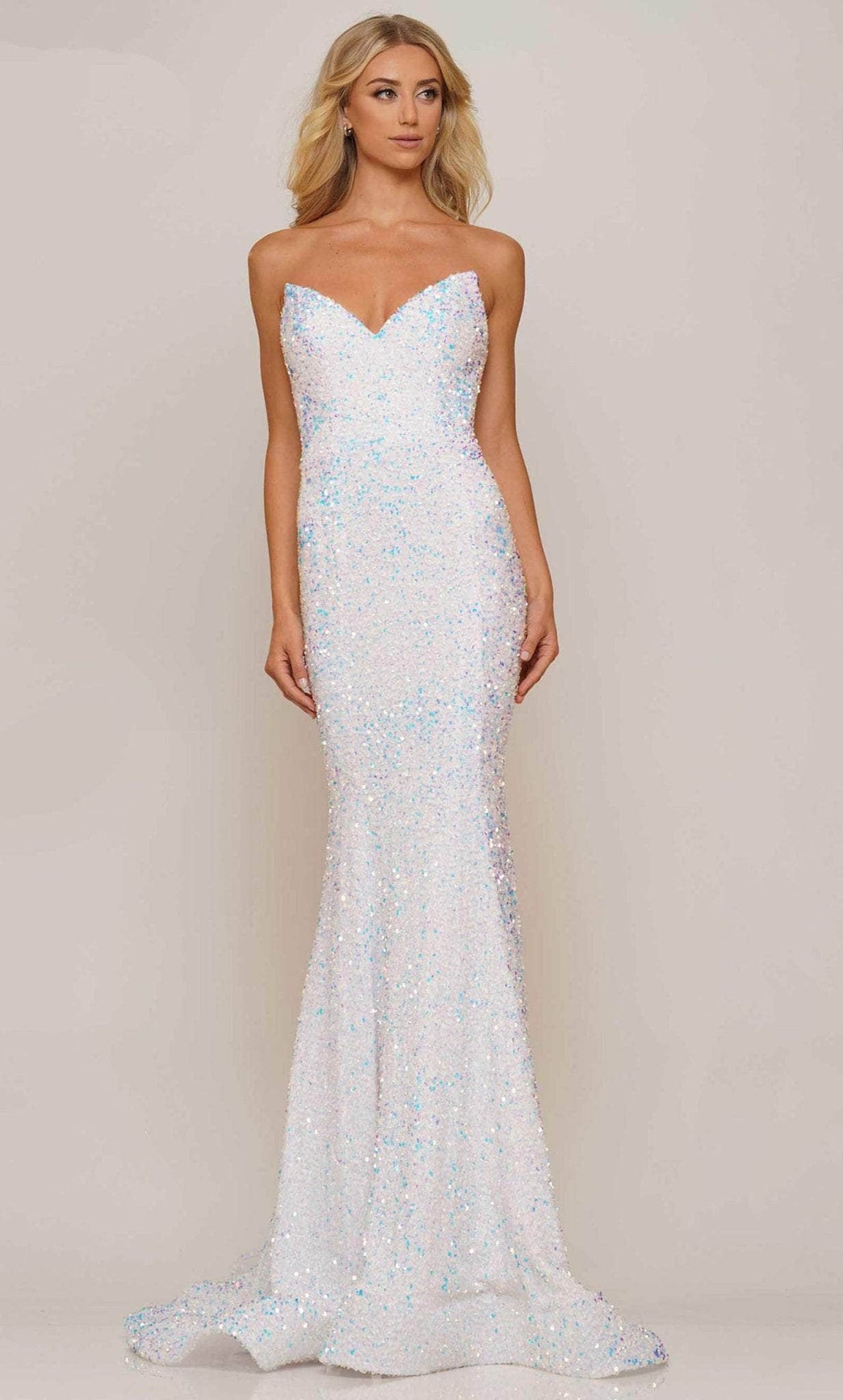 Colors Dress 2959 - Sequin Velvet Prom Gown