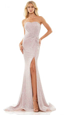 Colors Dress 2961 - Sequined Strapless Evening Gown