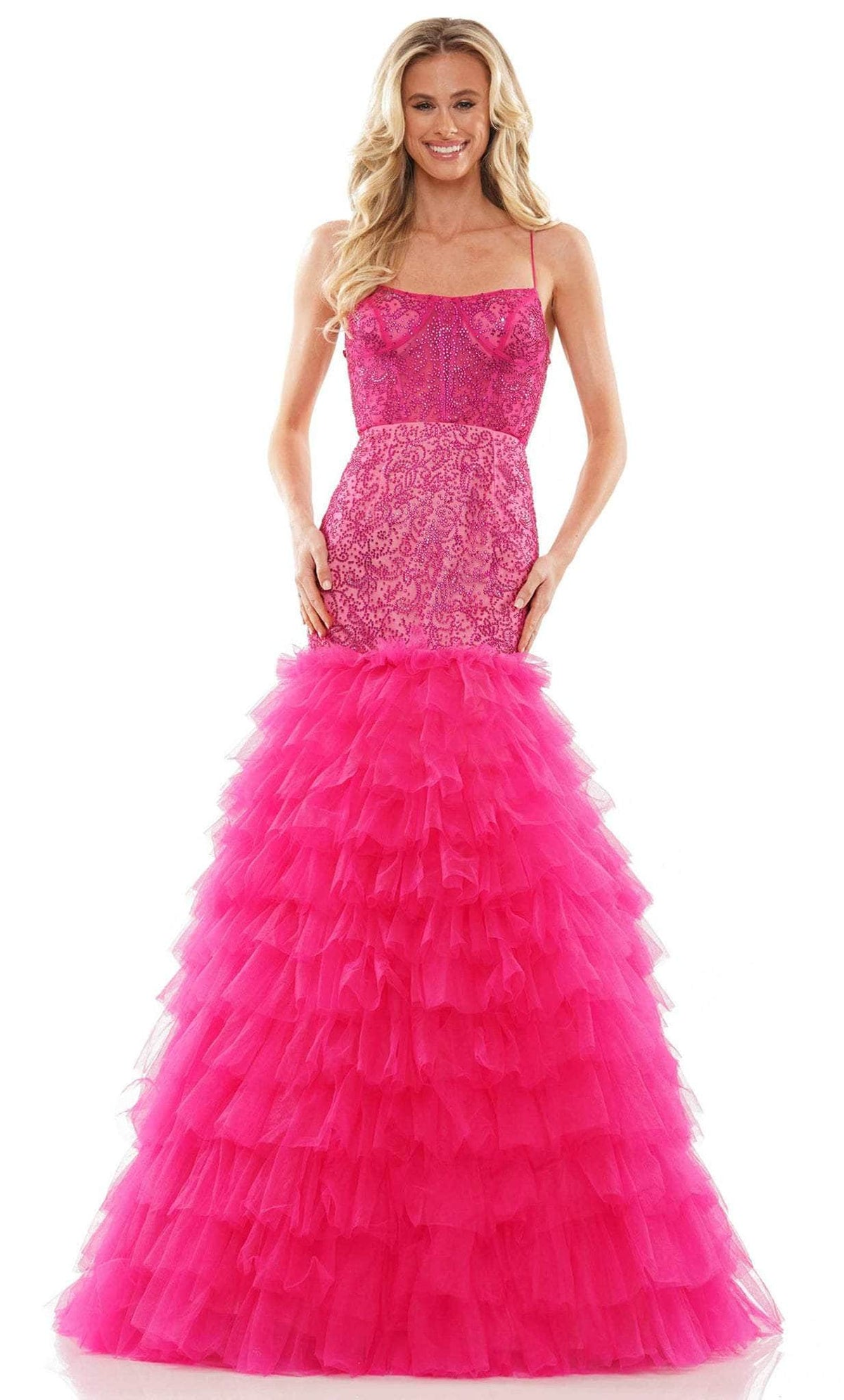 Colors Dress 2965 - Frilled Mermaid Prom Gown