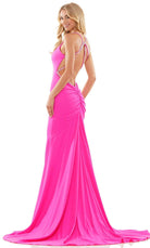 Colors Dress 2974 - Beaded Strap V-Neck Prom Gown - Silhouette Dresses