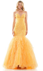 Colors Dress 2985 - Sequin Bustier Prom Gown