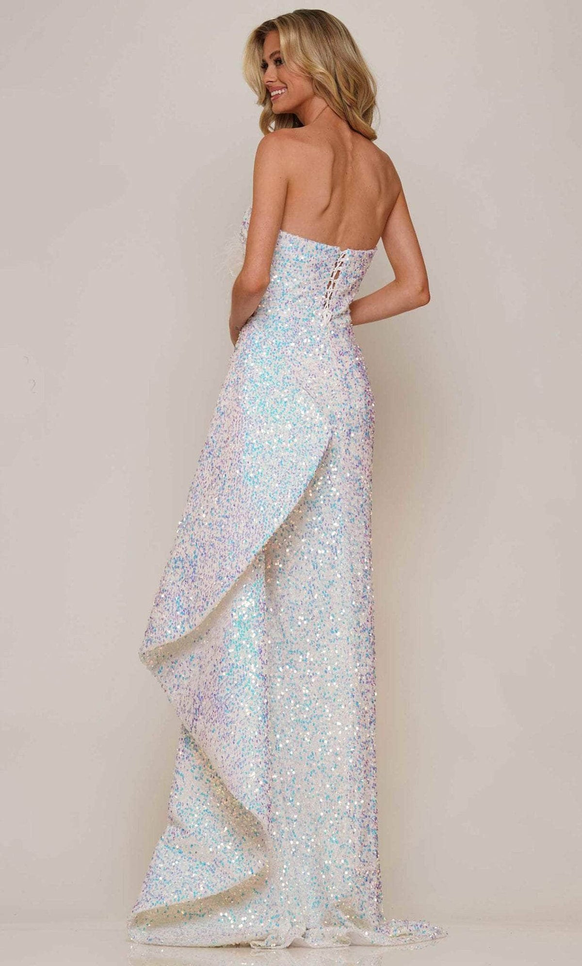 Colors Dress 2994 - Side Frilled Prom Dress