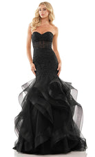Colors Dress 2998 - Strapless Ruffled Skirt Prom Gown