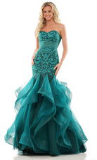 Colors Dress 2998 - Strapless Ruffled Skirt Prom Gown