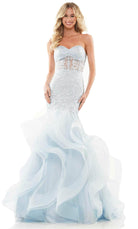 Colors Dress 2998 - Strapless Ruffled Skirt Prom Gown