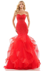 Colors Dress 2998 - Strapless Ruffled Skirt Prom Gown