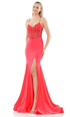Colors Dress 3131 - Beaded V-Neck Prom Dress