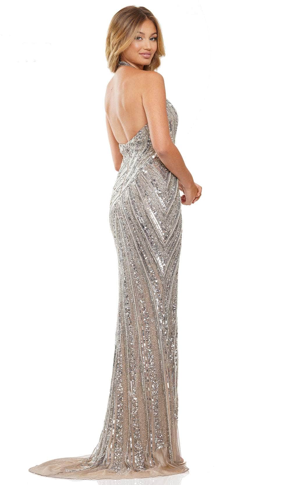 Colors Dress 3148 - Sleeveless Fitted Bodice Prom Gown - detail view