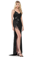 Colors Dress 3151 - Bead Fringed Prom Dress - detail view