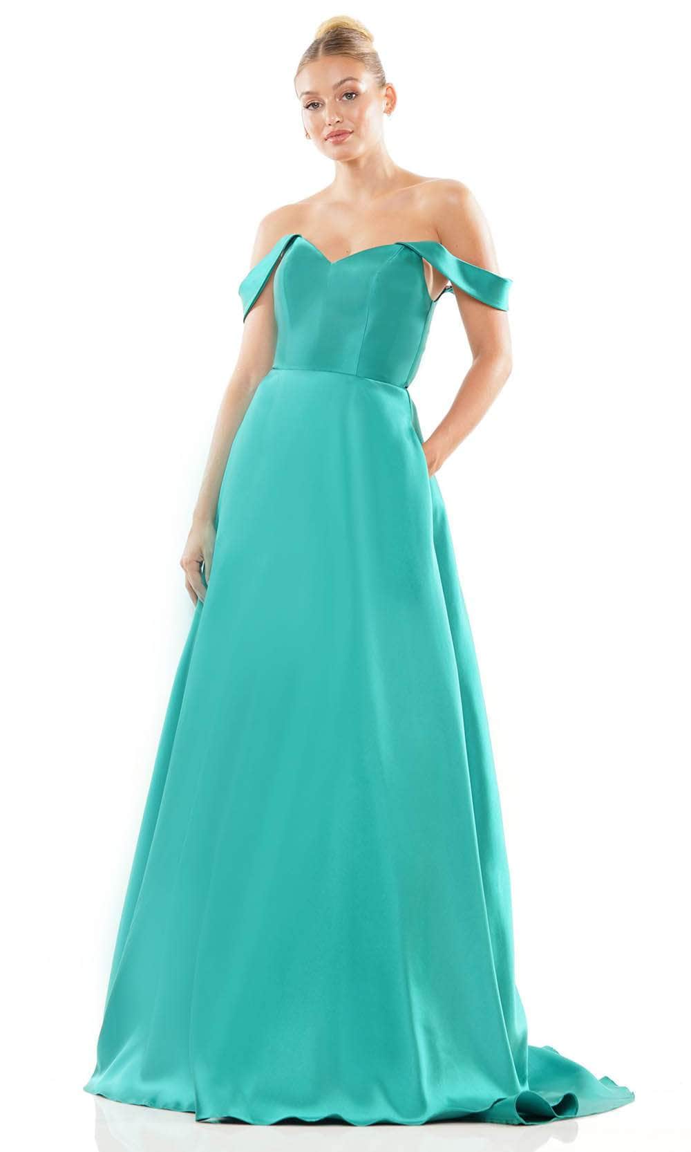 Colors Dress 3182 - Off Shoulder Mikado Prom Dress - back view