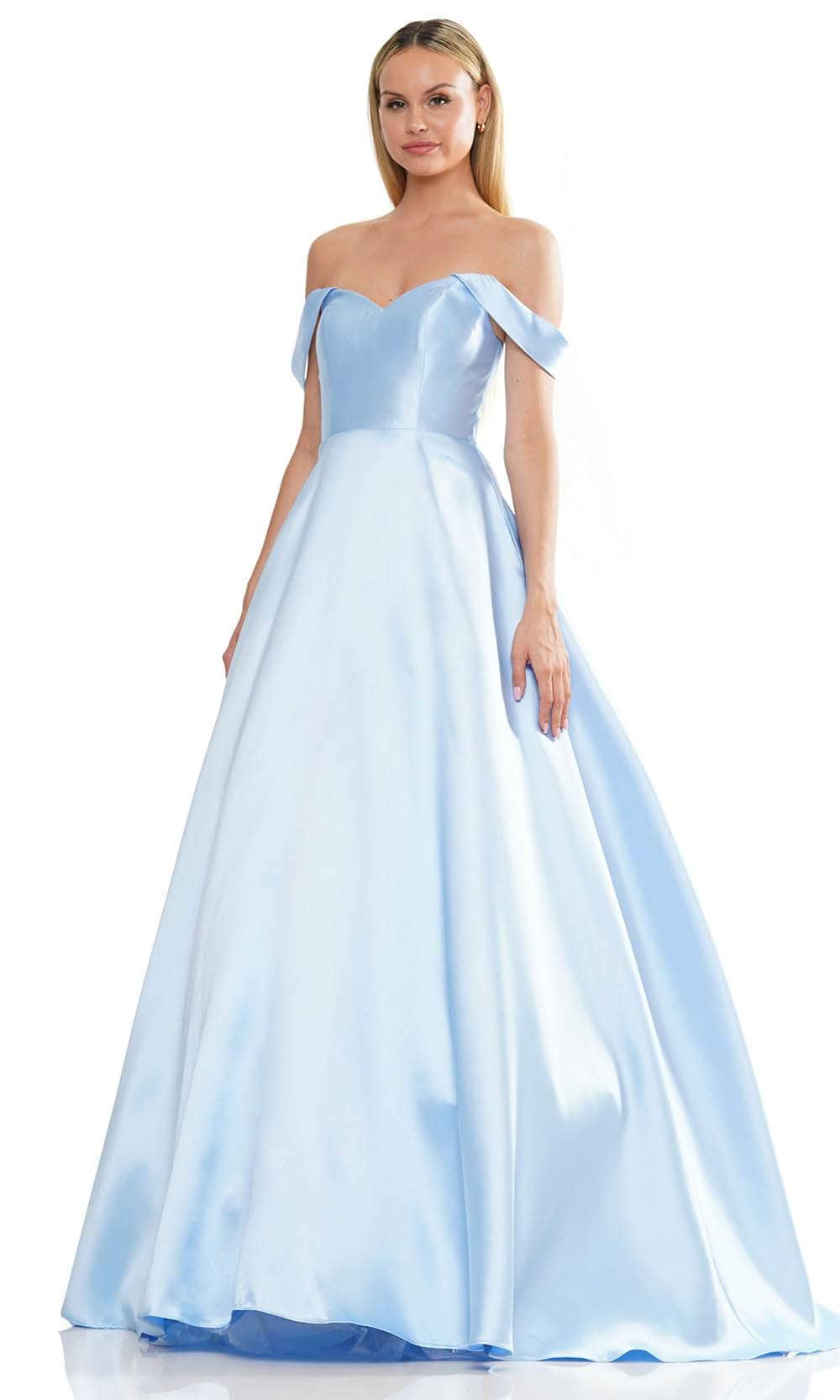 Colors Dress 3182 - Off Shoulder Mikado Prom Dress - detail view