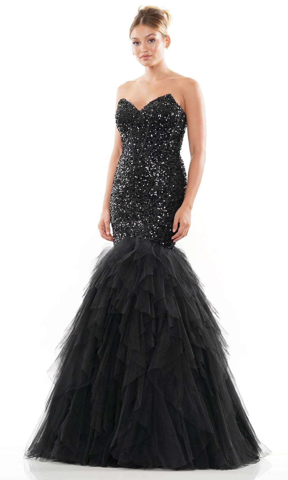 Colors Dress 3202 - Tulle Flare Prom Dress
