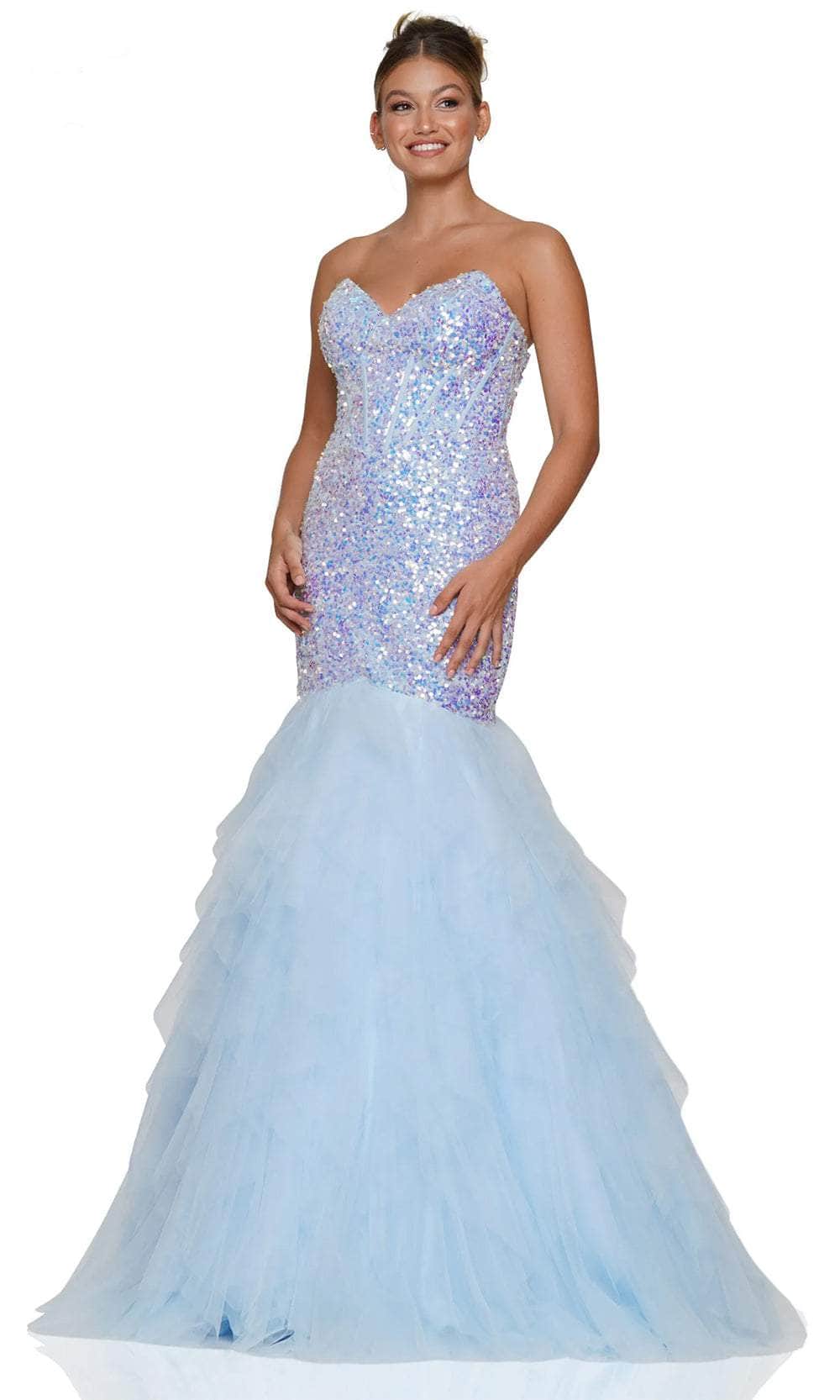 Colors Dress 3202 - Tulle Flare Prom Dress