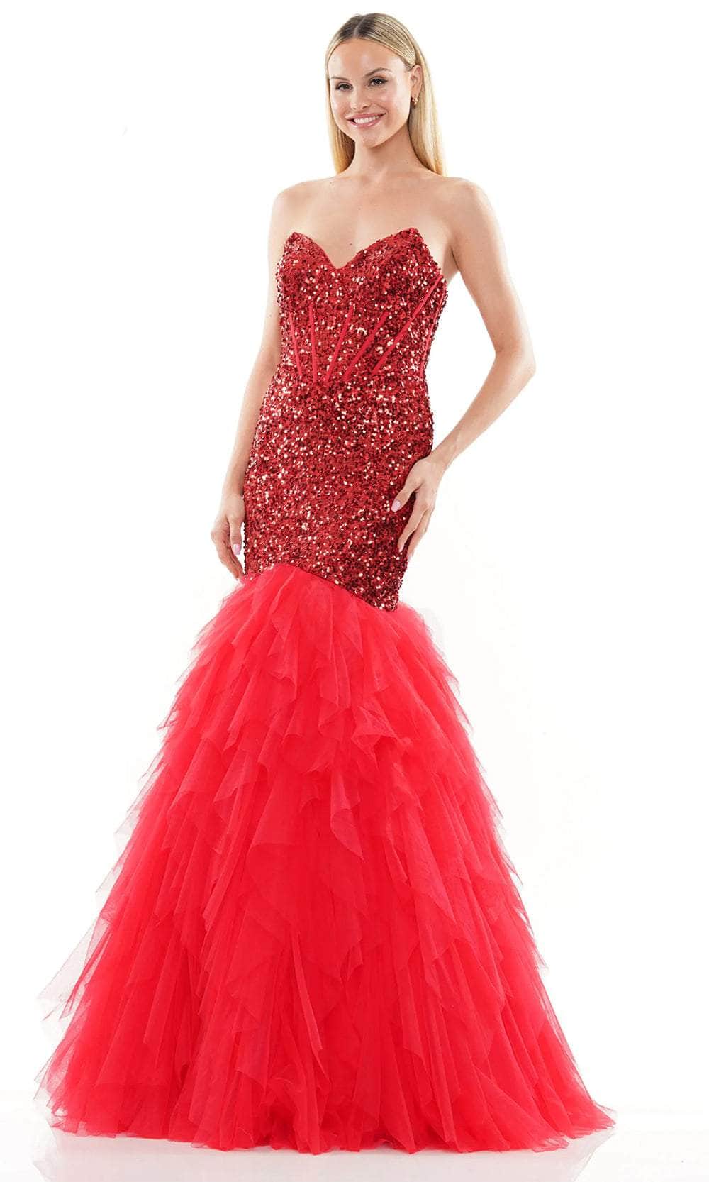 Colors Dress 3202 - Tulle Flare Prom Dress
