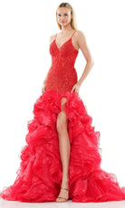Colors Dress 3214 - Ruffle Flare Prom Dress