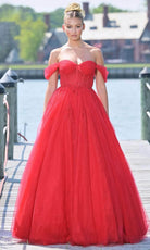 Colors Dress 3240 - Off Shoulder Tulle Prom Dress