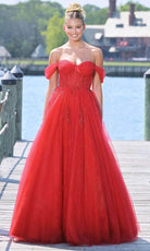 Colors Dress 3240 - Off Shoulder Tulle Prom Dress
