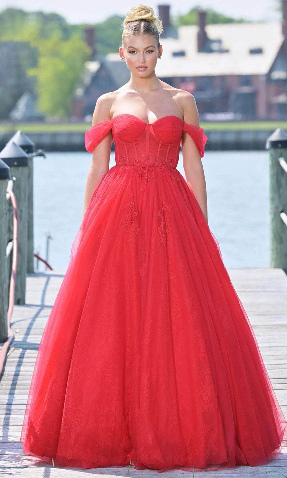 Colors Dress 3240 - Off Shoulder Tulle Prom Dress - view 8