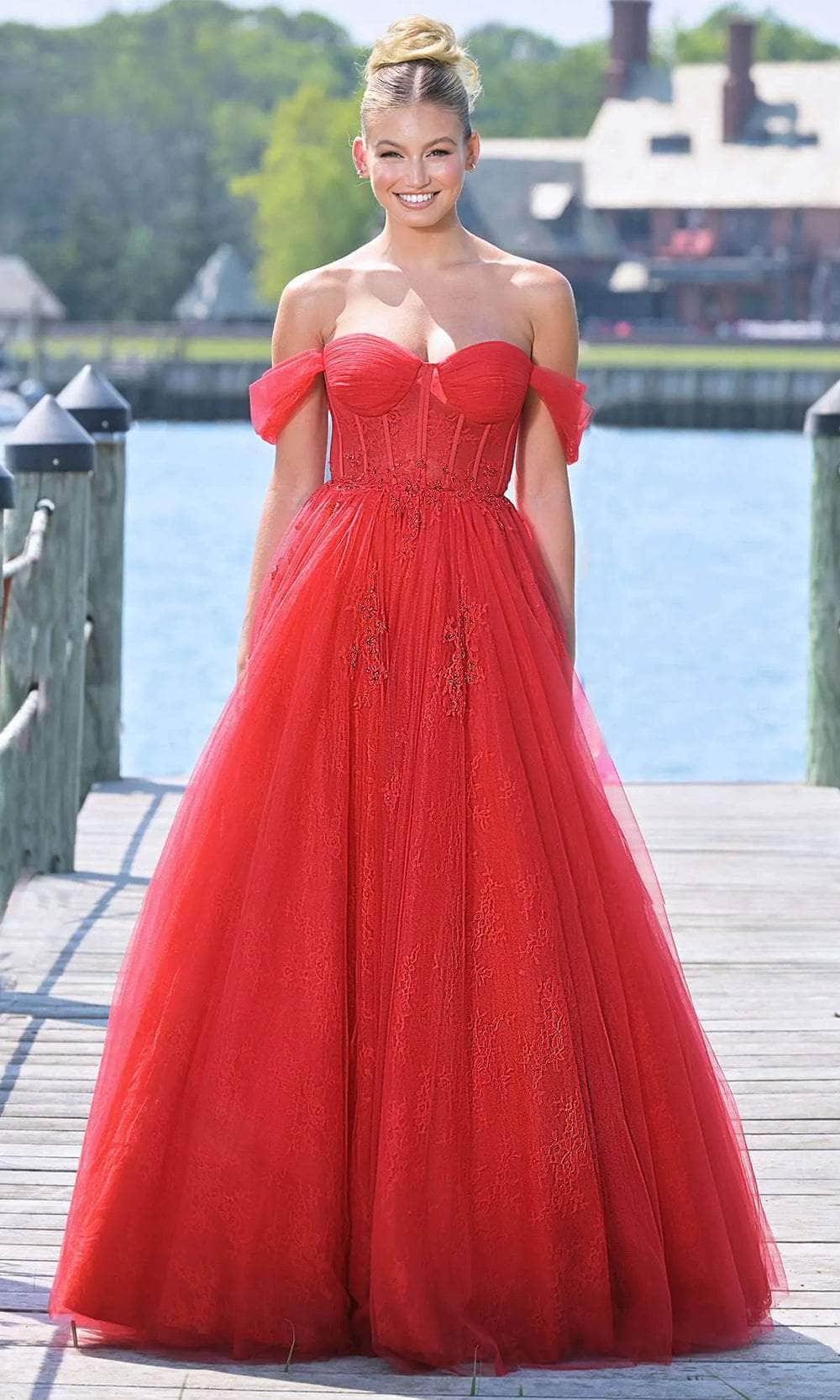 Colors Dress 3240 - Off Shoulder Tulle Prom Dress - view 7