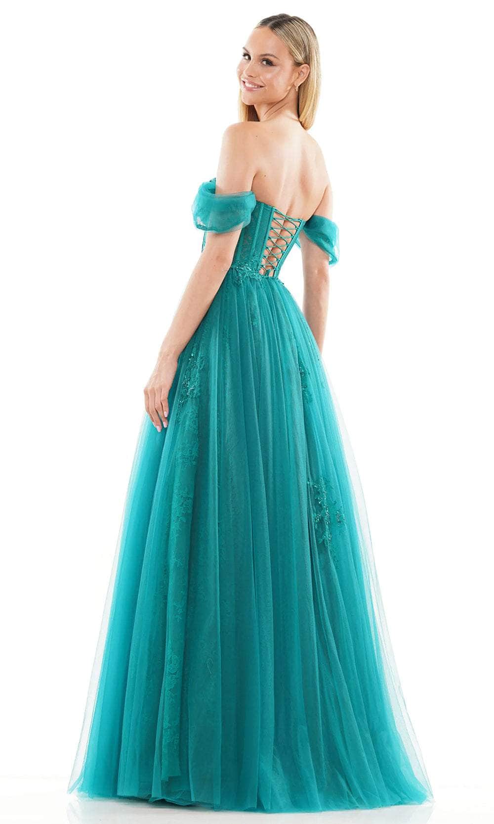 Colors Dress 3240 - Off Shoulder Tulle Prom Dress - detail view
