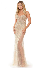 Colors Dress 3307 - Beaded Illusion Skirt Prom Dress