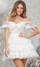Colors Dress 3347 - Sequin Lace Off Shoulder Cocktail Dress - view 5