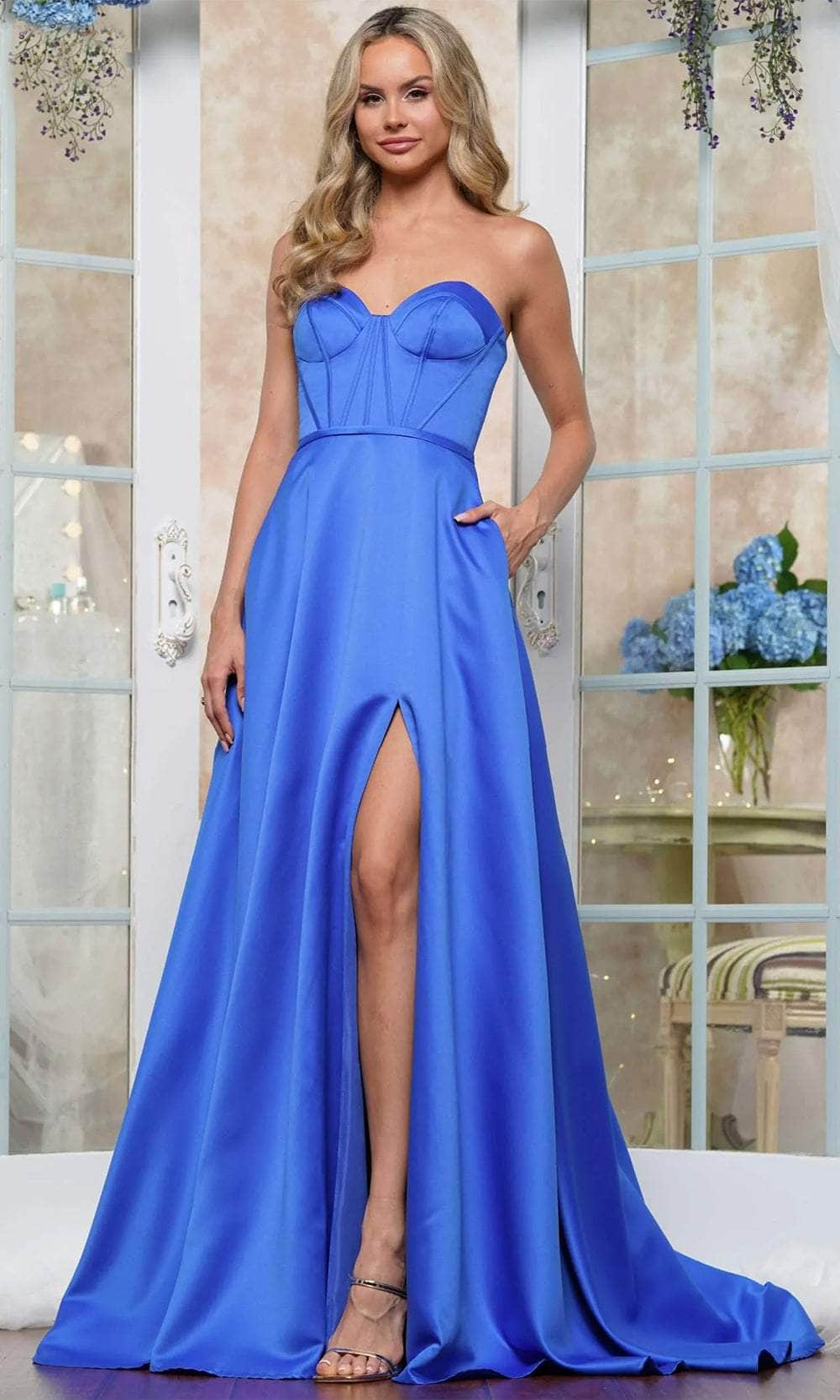 Colors Dress 3434 - Sweetheart Satin Prom Dress - view 5