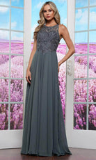 Colors Dress 3440 - Sleeveless Applique Prom Dress
