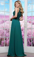 Colors Dress 3440 - Sleeveless Applique Prom Dress - back view