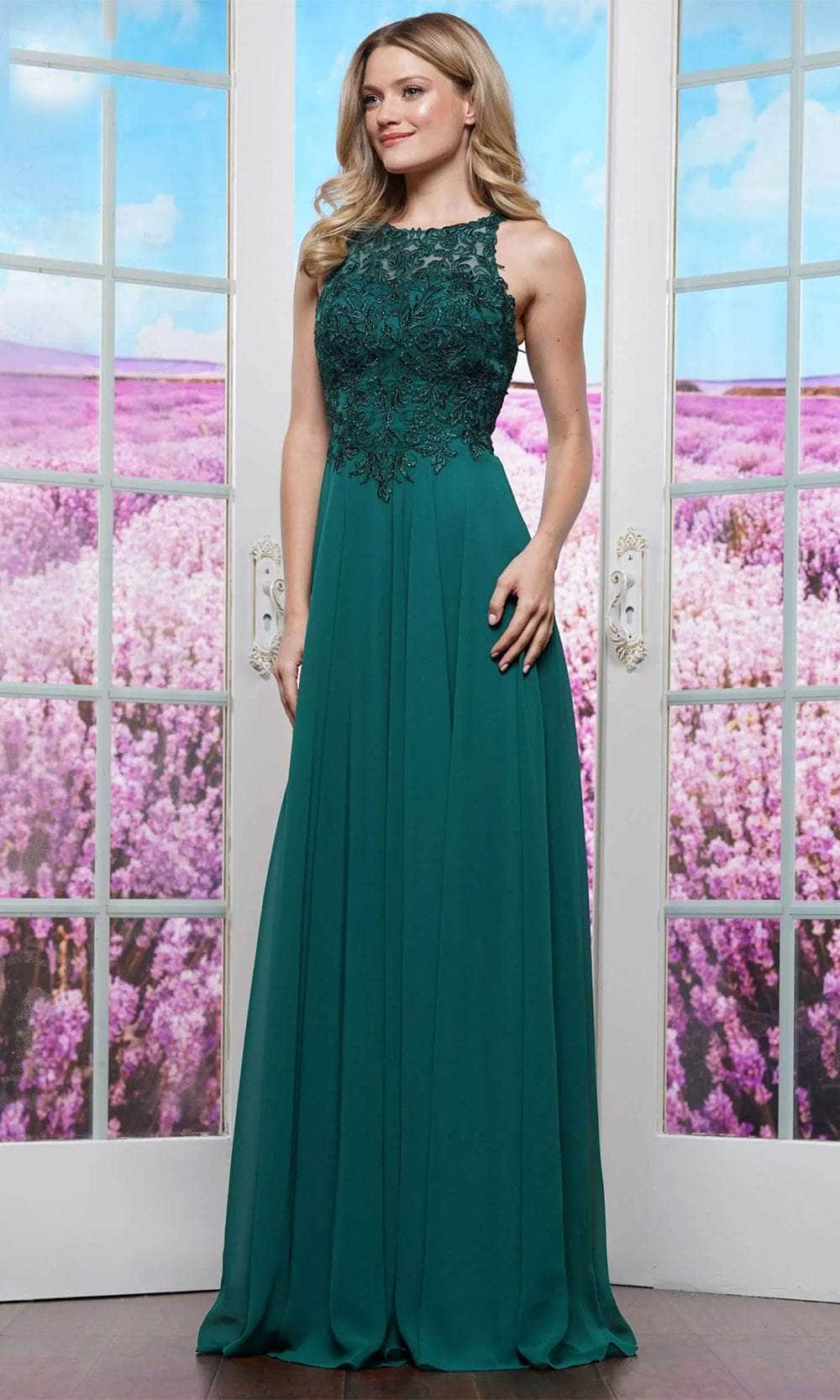 Colors Dress 3440 - Sleeveless Applique Prom Dress - Silhouette Dresses