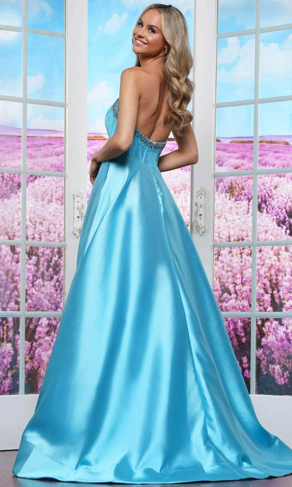 Colors Dress 3478 - Scoop Neck Mikado Prom Dress - view 6