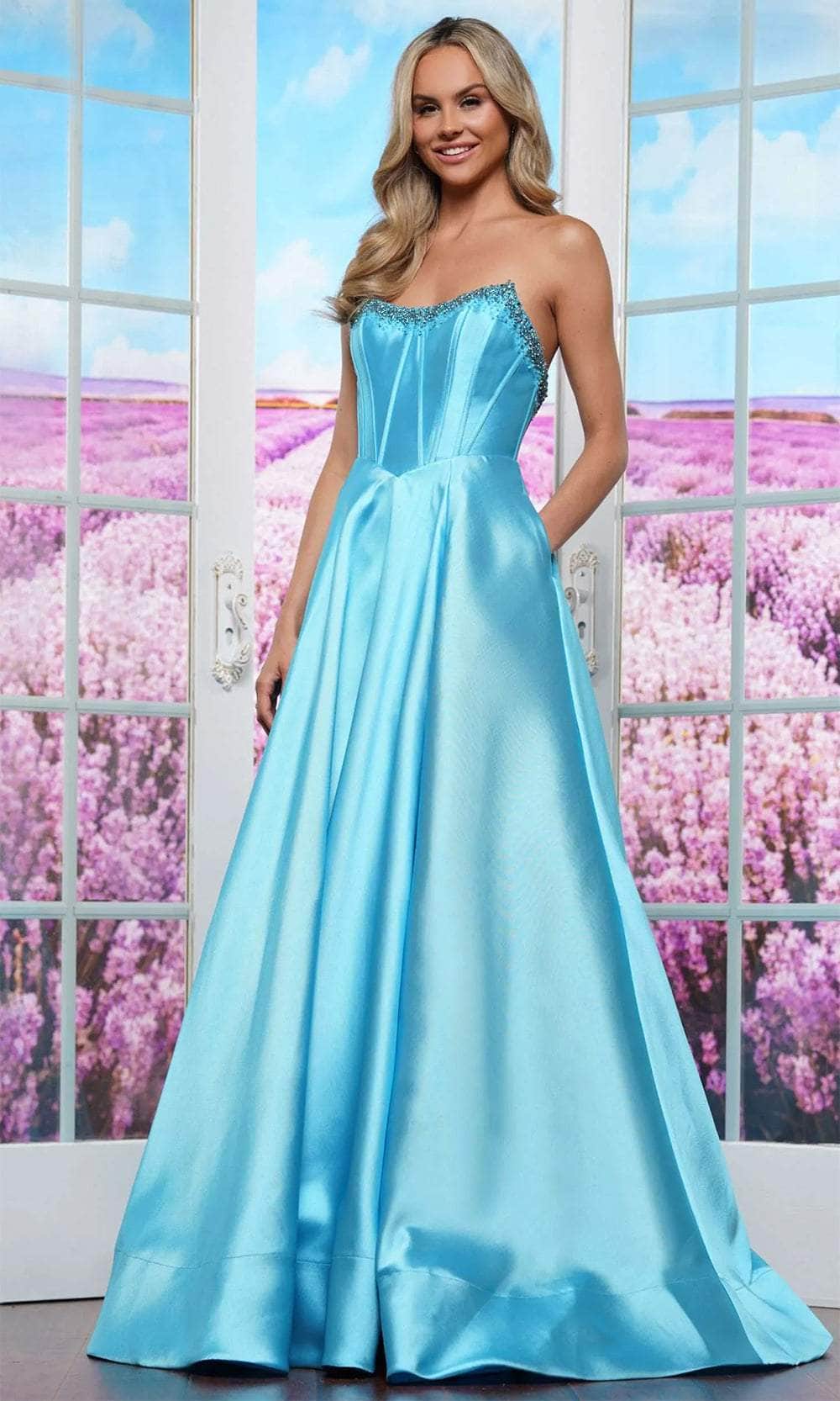 Colors Dress 3478 - Scoop Neck Mikado Prom Dress - view 5