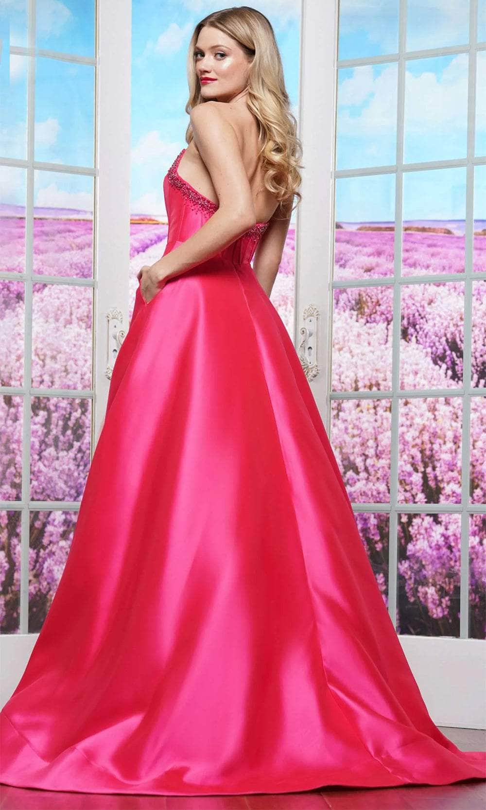 Colors Dress 3478 - Scoop Neck Mikado Prom Dress - back view